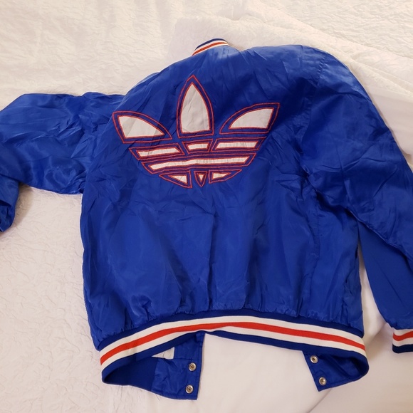 adidas Other - Rare Vintage Adidas satin jacket all embroidered